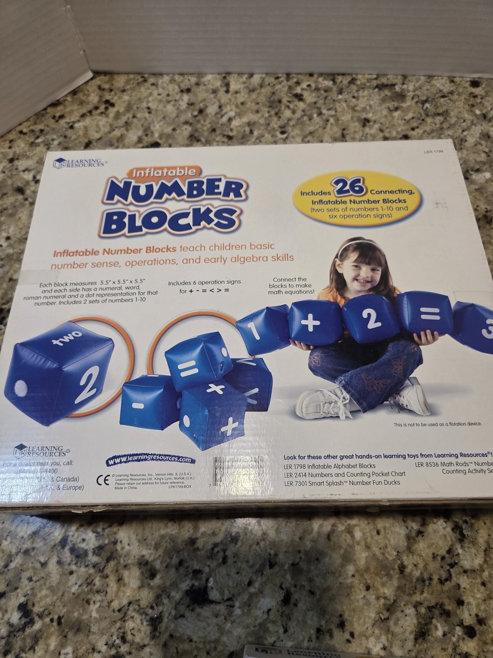 Learning Resources Inflatable Number Blocks Educational Math Equations Ages 4+ - Picture 5 of 7